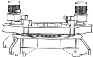 Cojinete de giro de grúa marina